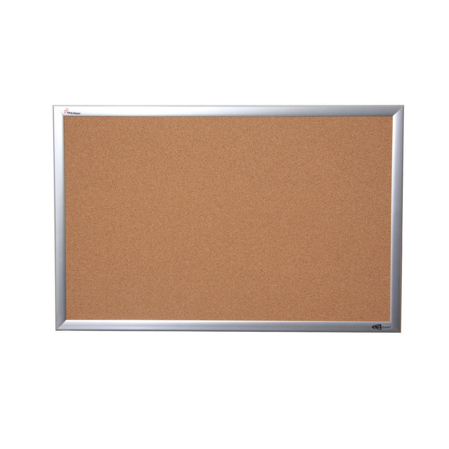 Quartet®/SKILCRAFT® Natural Cork Bulletin Board Aluminum Frame