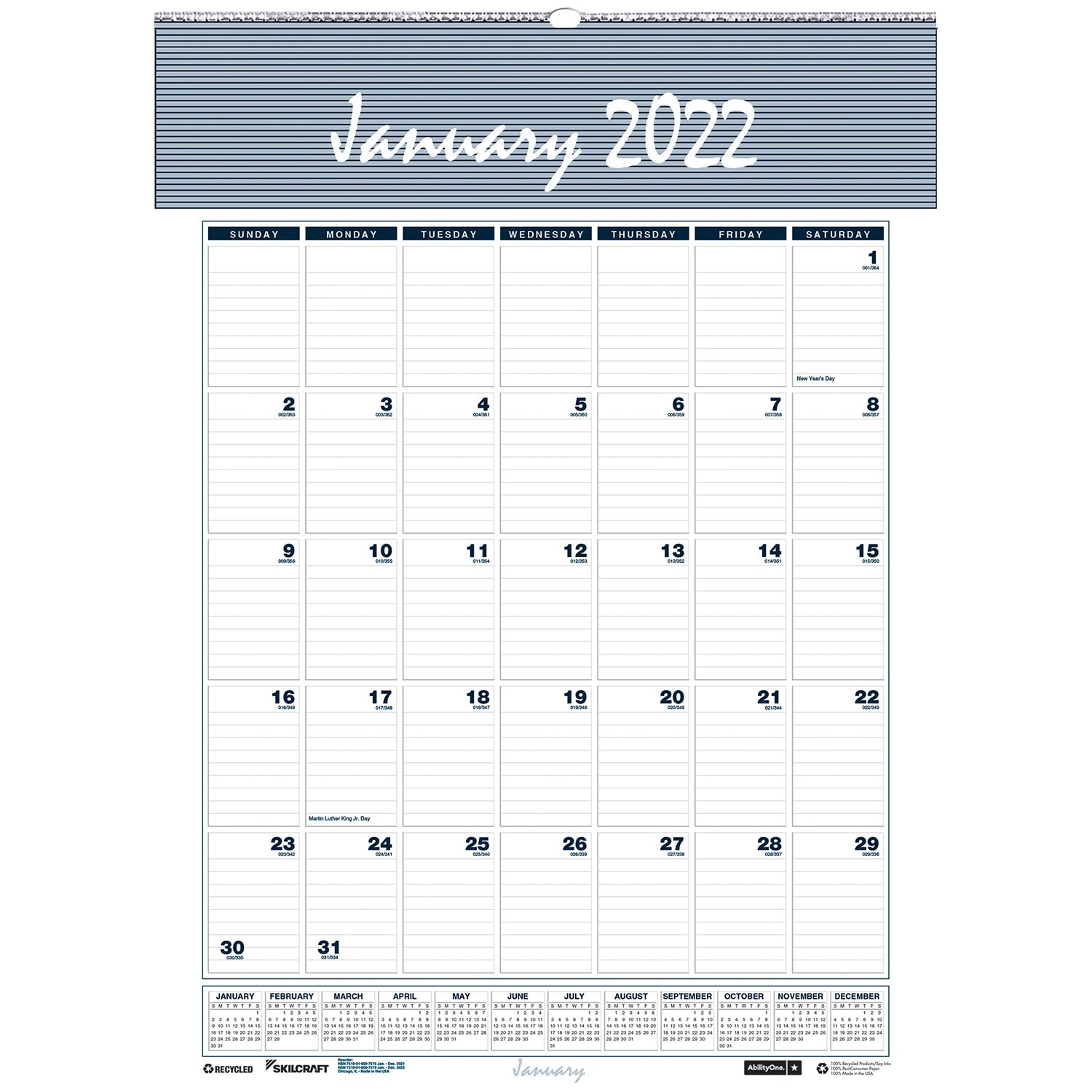 12 month wall calendars wirebound
